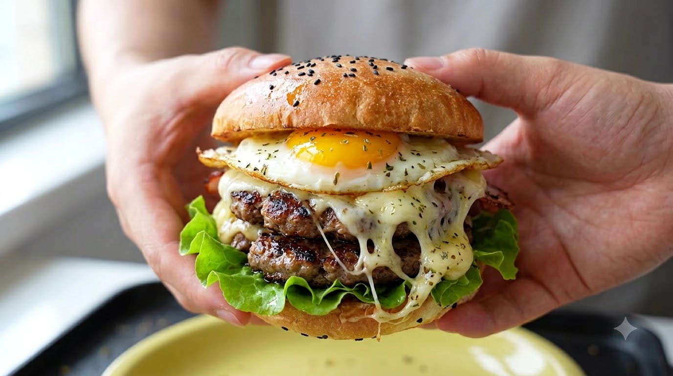Burger al burro in friggitrice ad aria