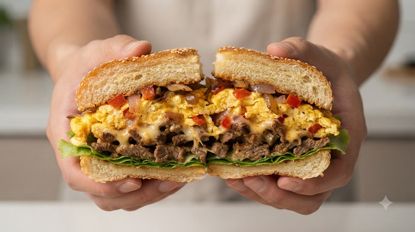 Burger con Burro, Uova, Manzo e Formaggio Filante