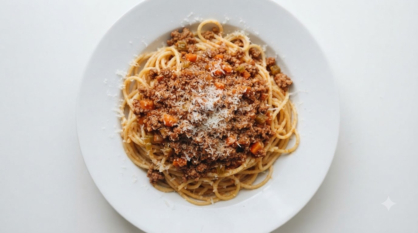 Spaghetti alla Bolognese Classici e Involtini di Manzo al Formaggio in Friggitrice ad Aria