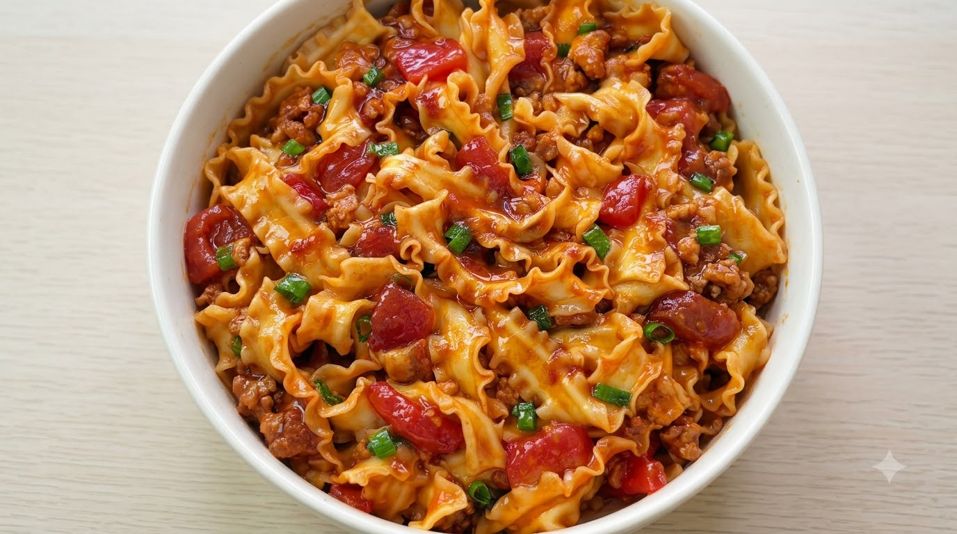 Spaghetti casalinghi con pomodoro e carne macinata