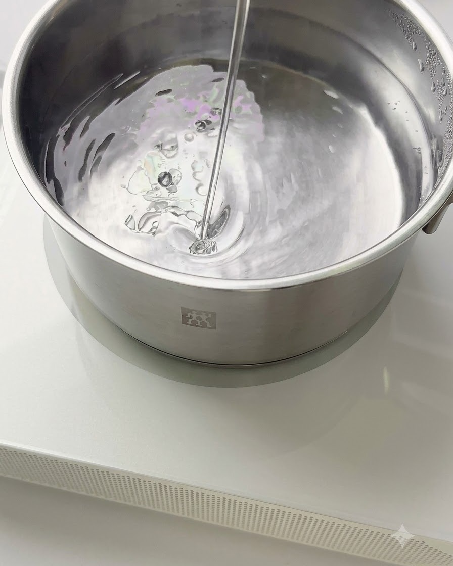 Spaghetti che cuociono in una pentola di acqua bollente.