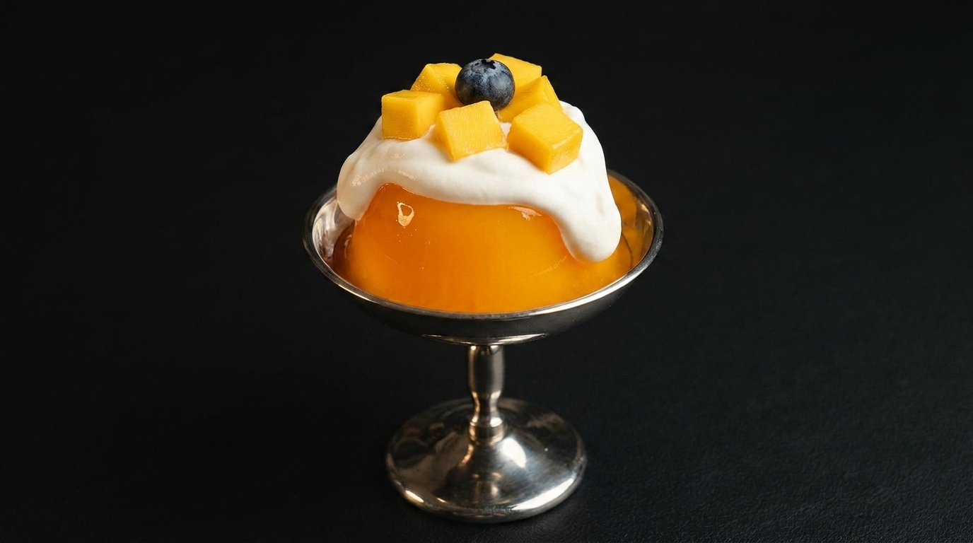 Gelatina di Margarita al Mango con Crema Salata