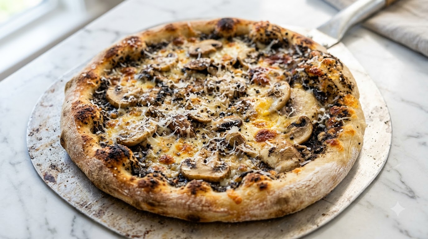 Pizza Gourmet al Tartufo Nero e Funghi