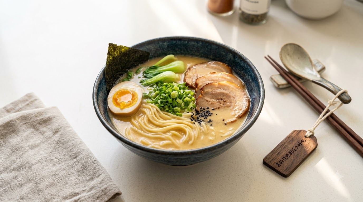 Ramen Istantaneo con Brodo Ricco all'Osso di Maiale