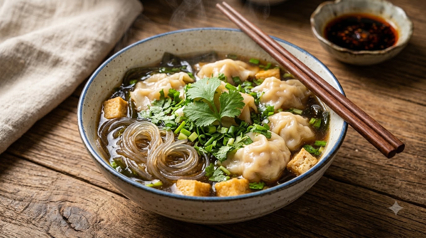 Zuppa Tradizionale di Dumplings dello Shanxi