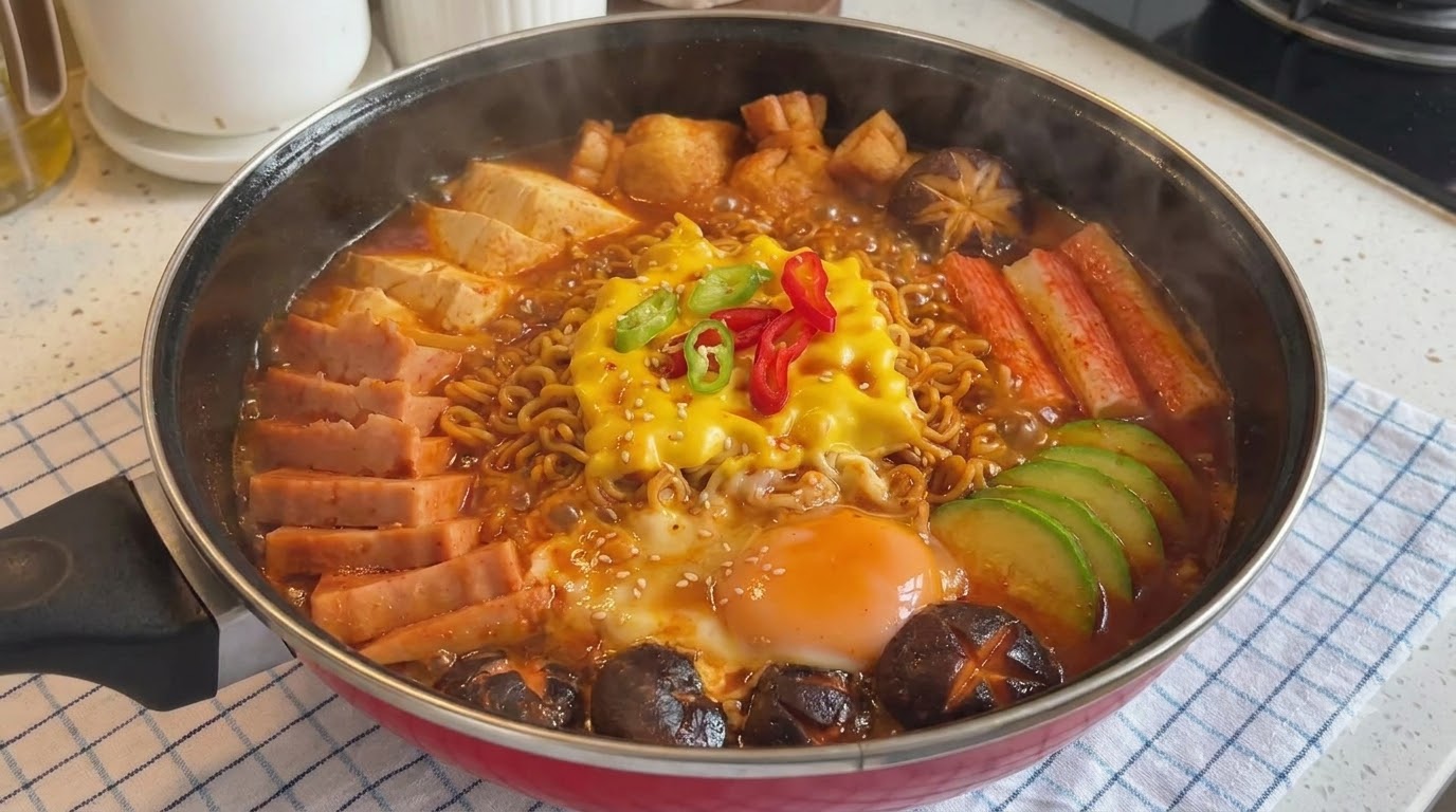 Classico Stufato dell'Esercito Coreano (Budae Jjigae)