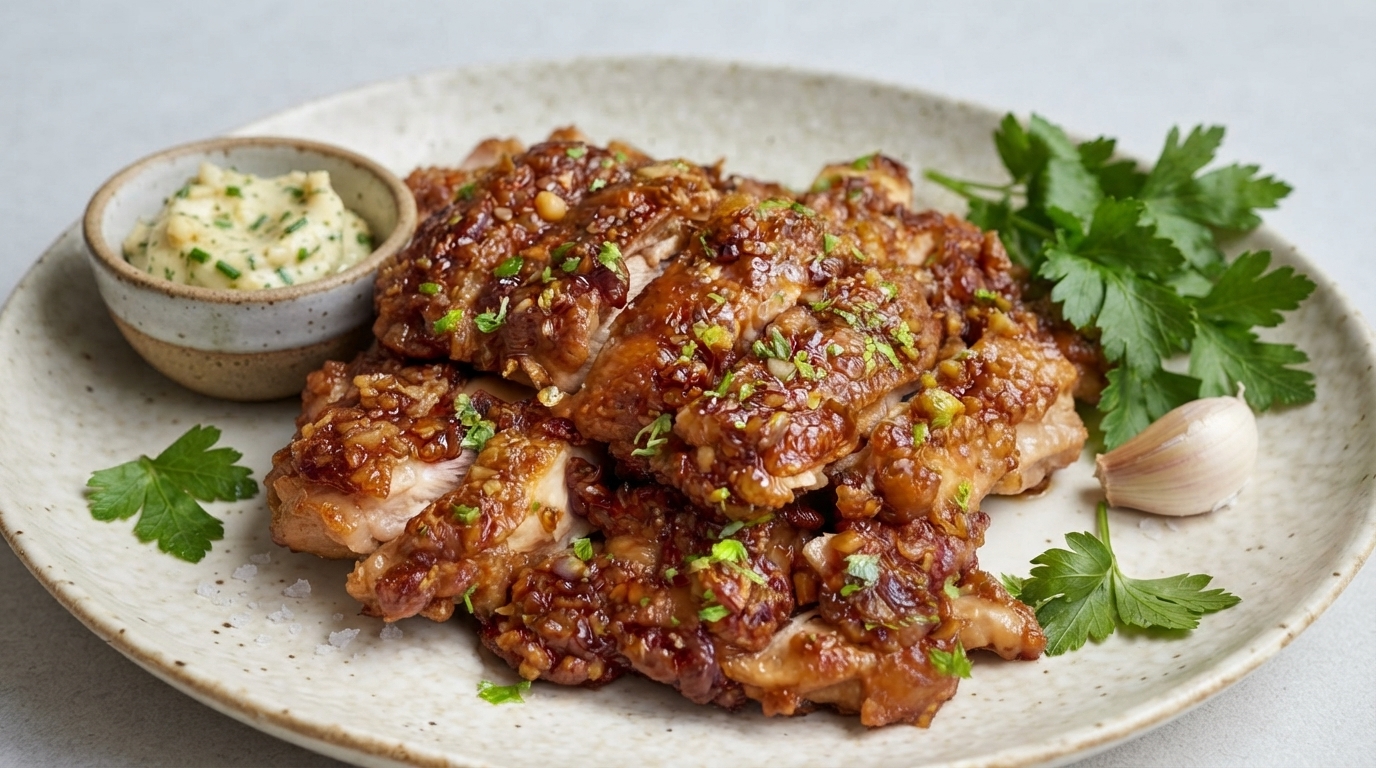 Cotoletta di Pollo Croccante al Burro e Aglio