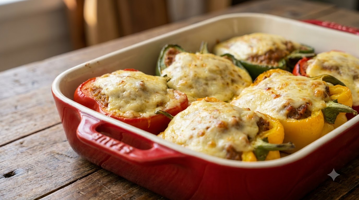 Peperoni Ripieni al Forno con Formaggio