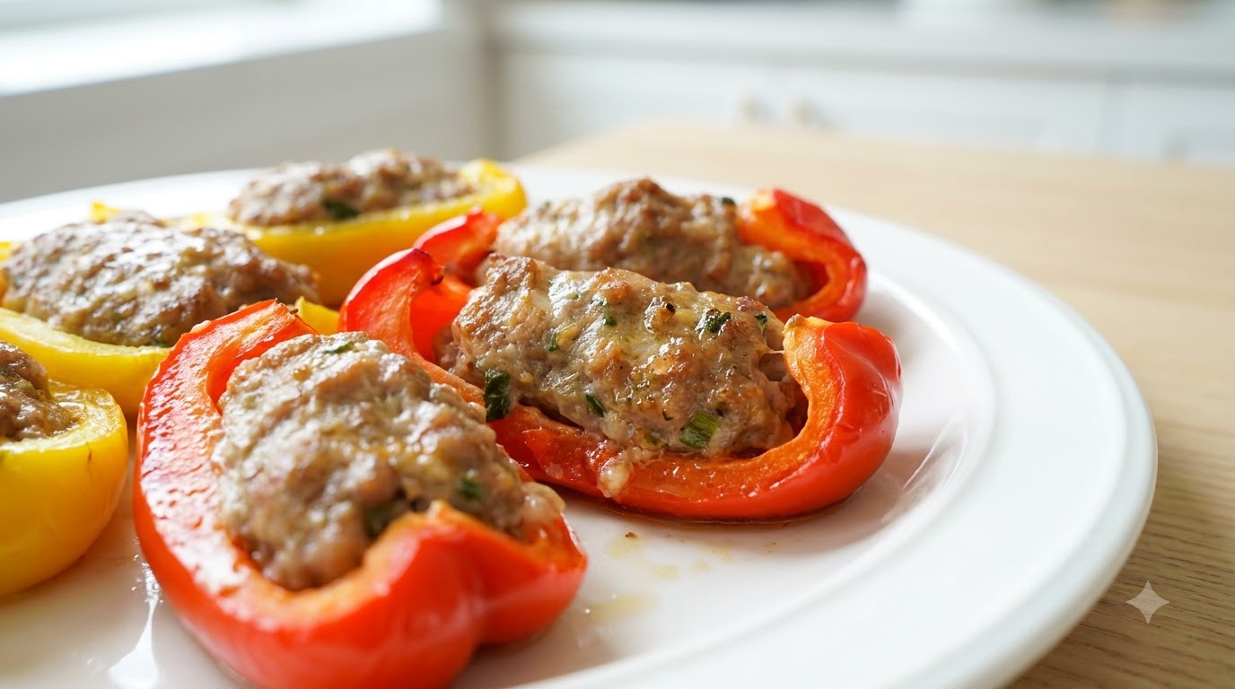 Peperoni Ripieni al Forno con Carne Macinata Speziata