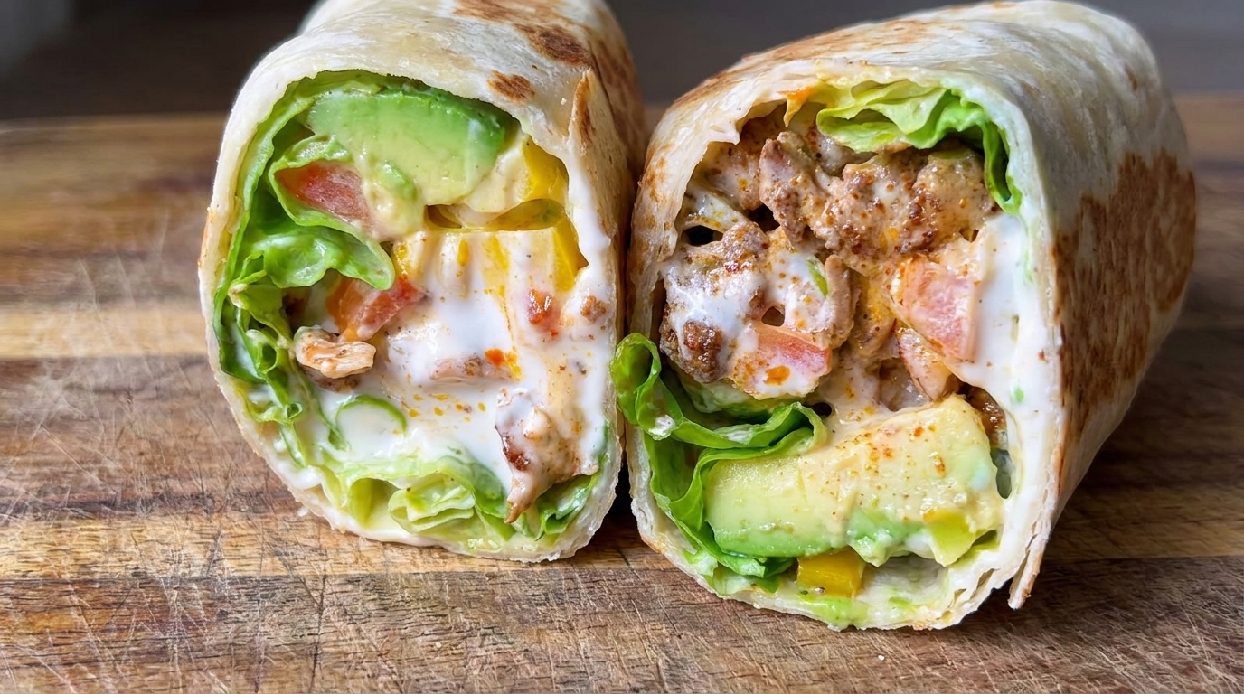 Burrito di Pollo e Avocado Leggero