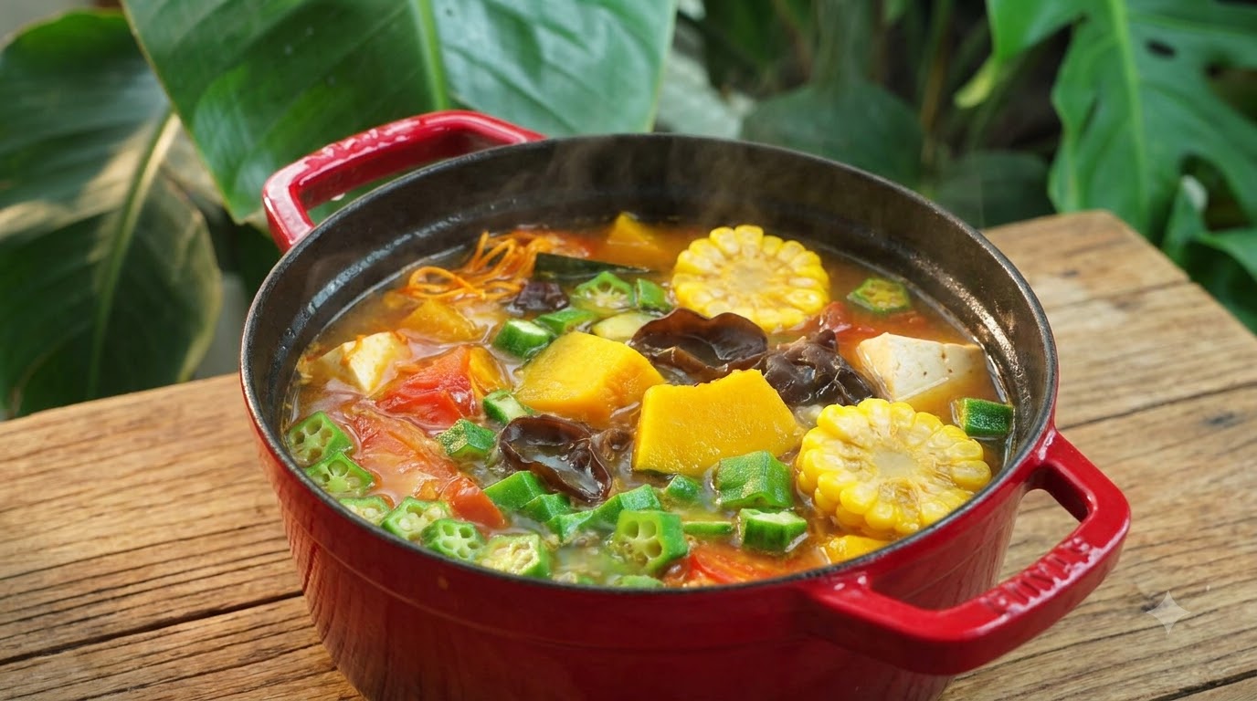 Zuppa di Verdure e Okra Ricca e Vegetariana