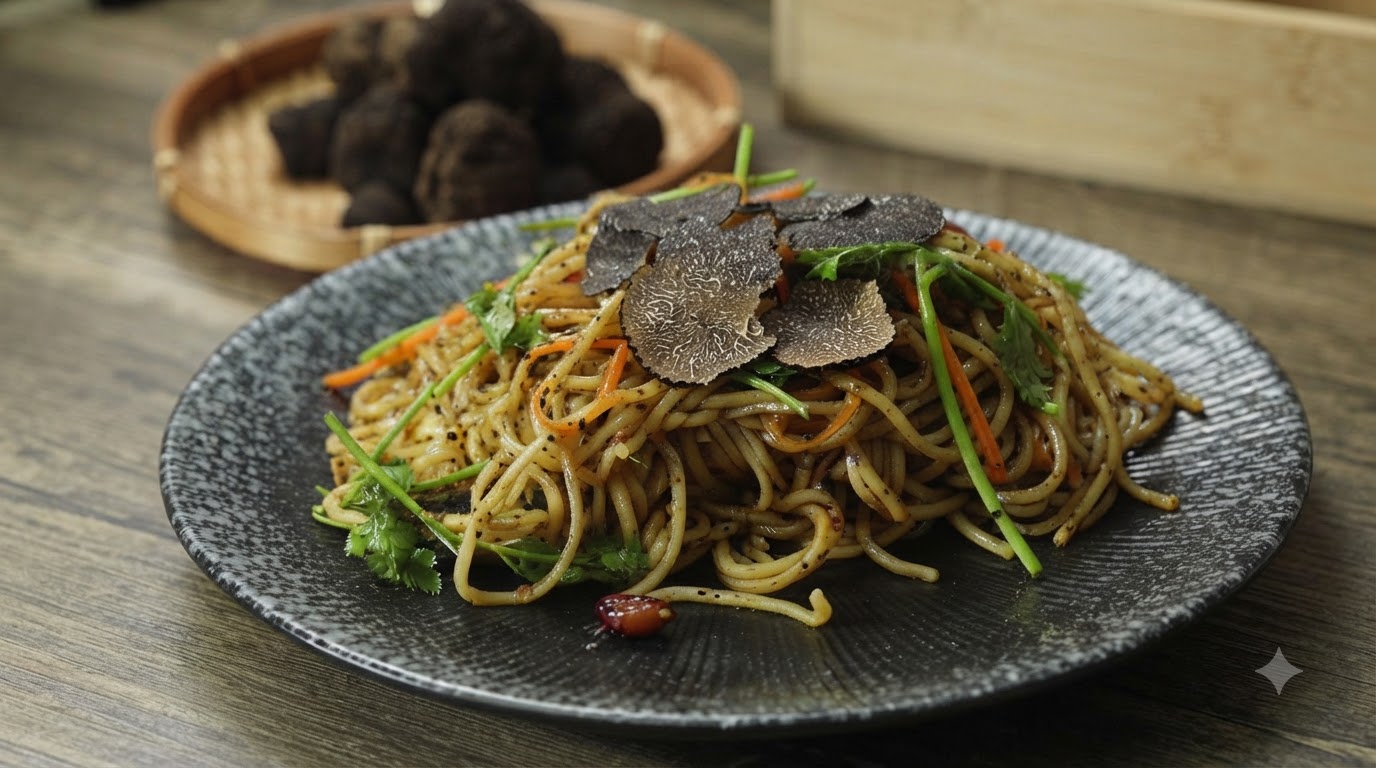 Noodles Misti al Tartufo Nero Fatti in Casa