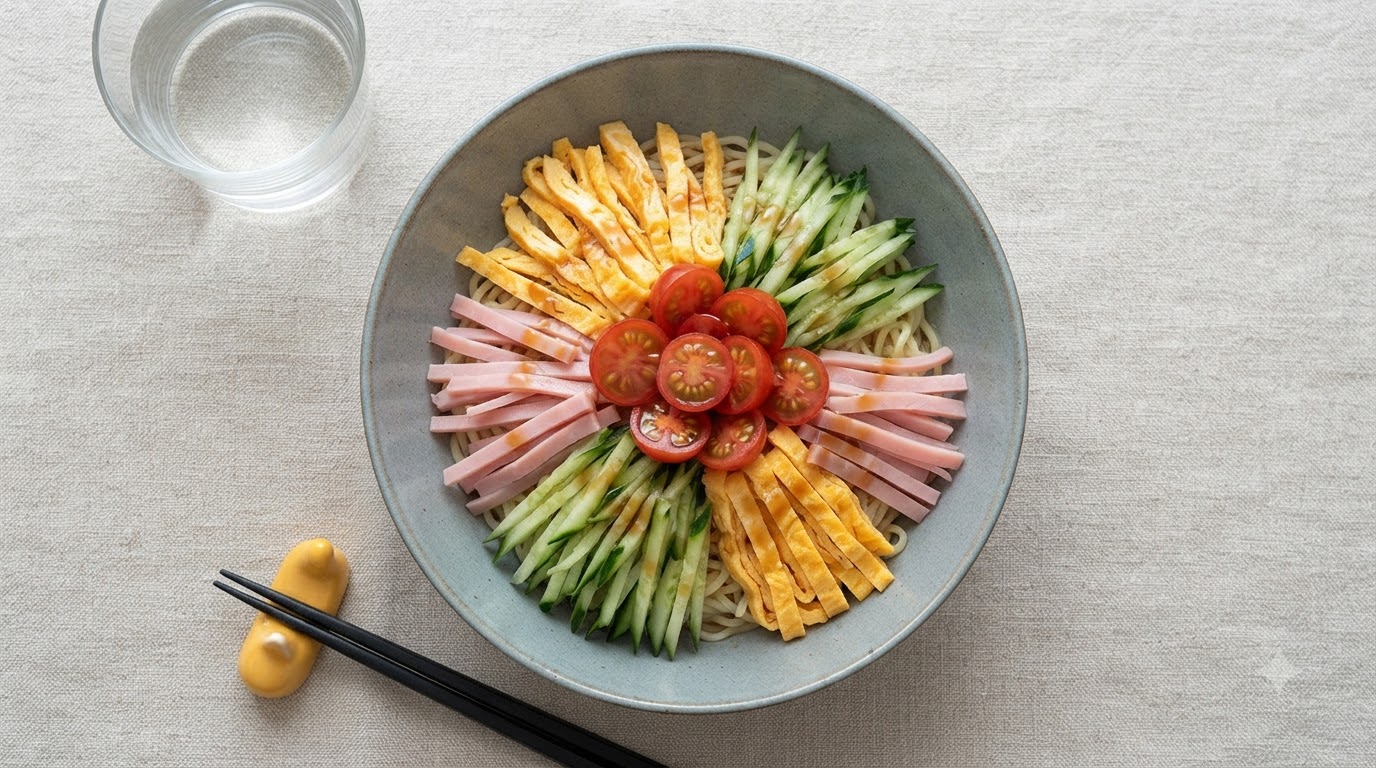 Hiyashi Chuka Rinfrescante (Noodles Freddi Giapponesi)