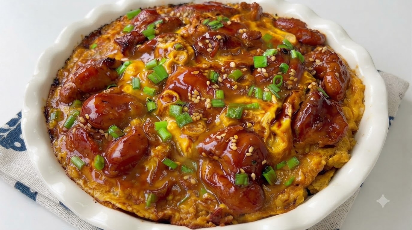 Riso con Pollo e Uova Succoso