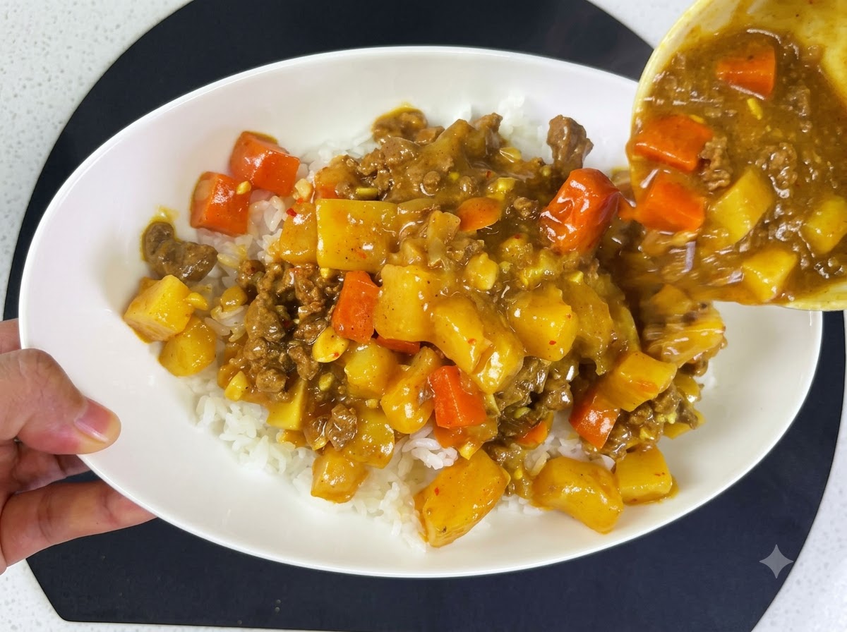 Pangrattato premuto saldamente su entrambi i lati della cotoletta di maiale preparata.