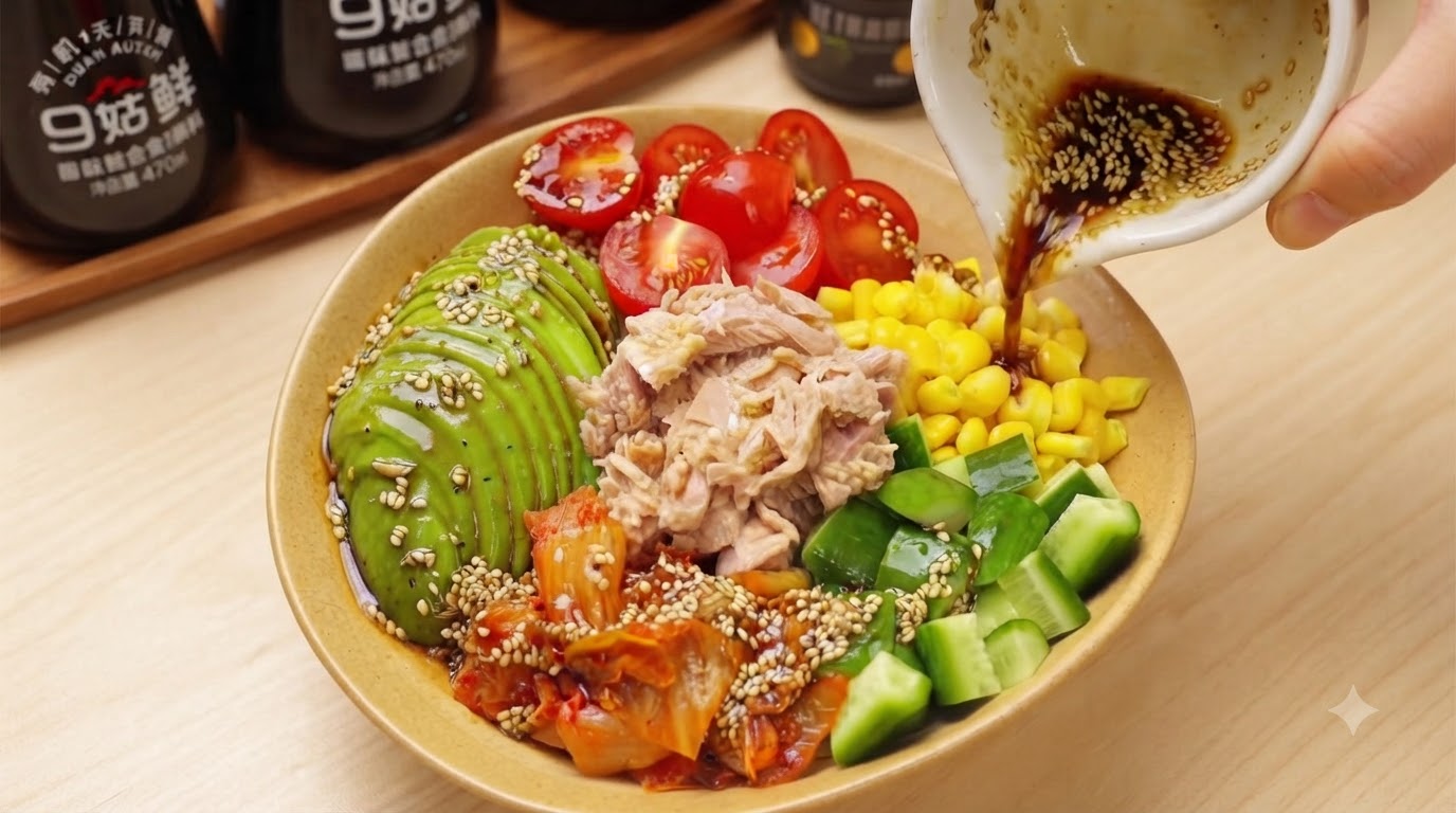 Bowl di Riso, Tonno e Avocado Salutare