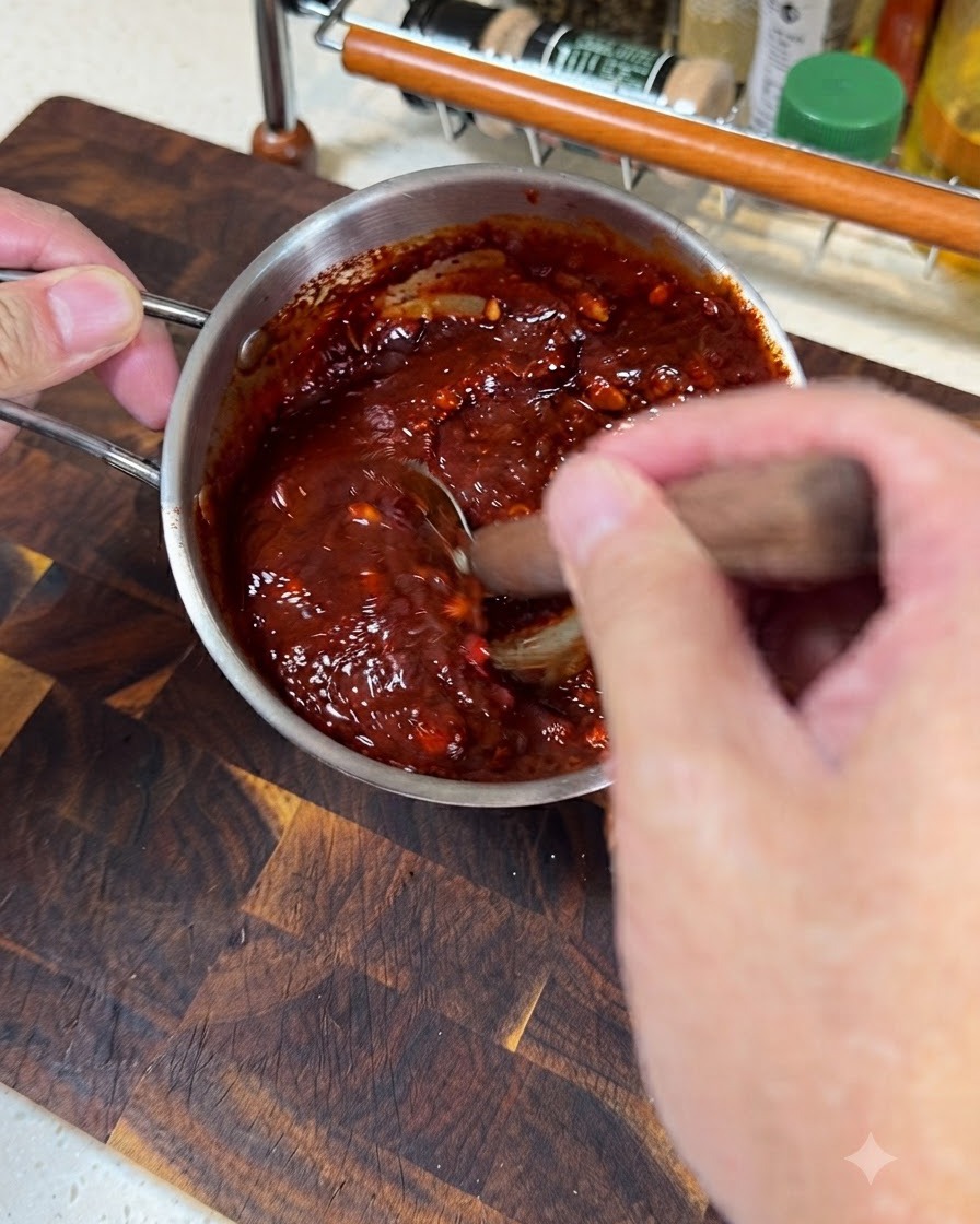 Olio da cucina versato in una padella nera riscaldata.