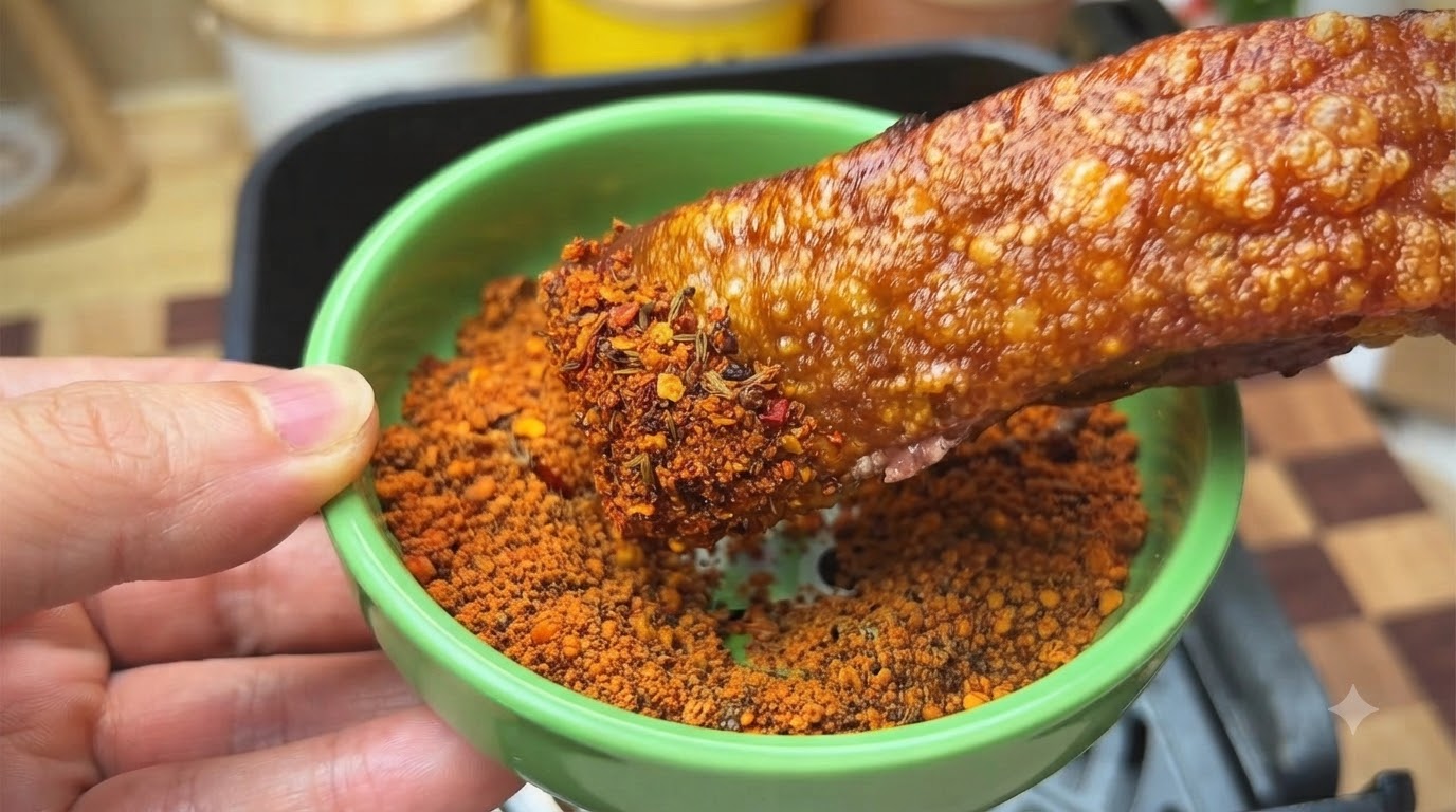 Pancetta di Maiale Croccante in Friggitrice ad Aria