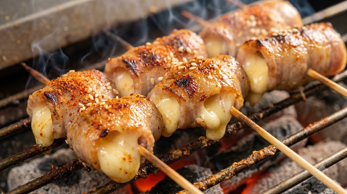 Involtini Croccanti di Pancetta con Pasta di Gamberi e Formaggio