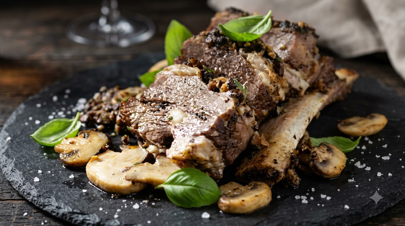 Costine di Manzo al Tartufo in Crosta di Sale