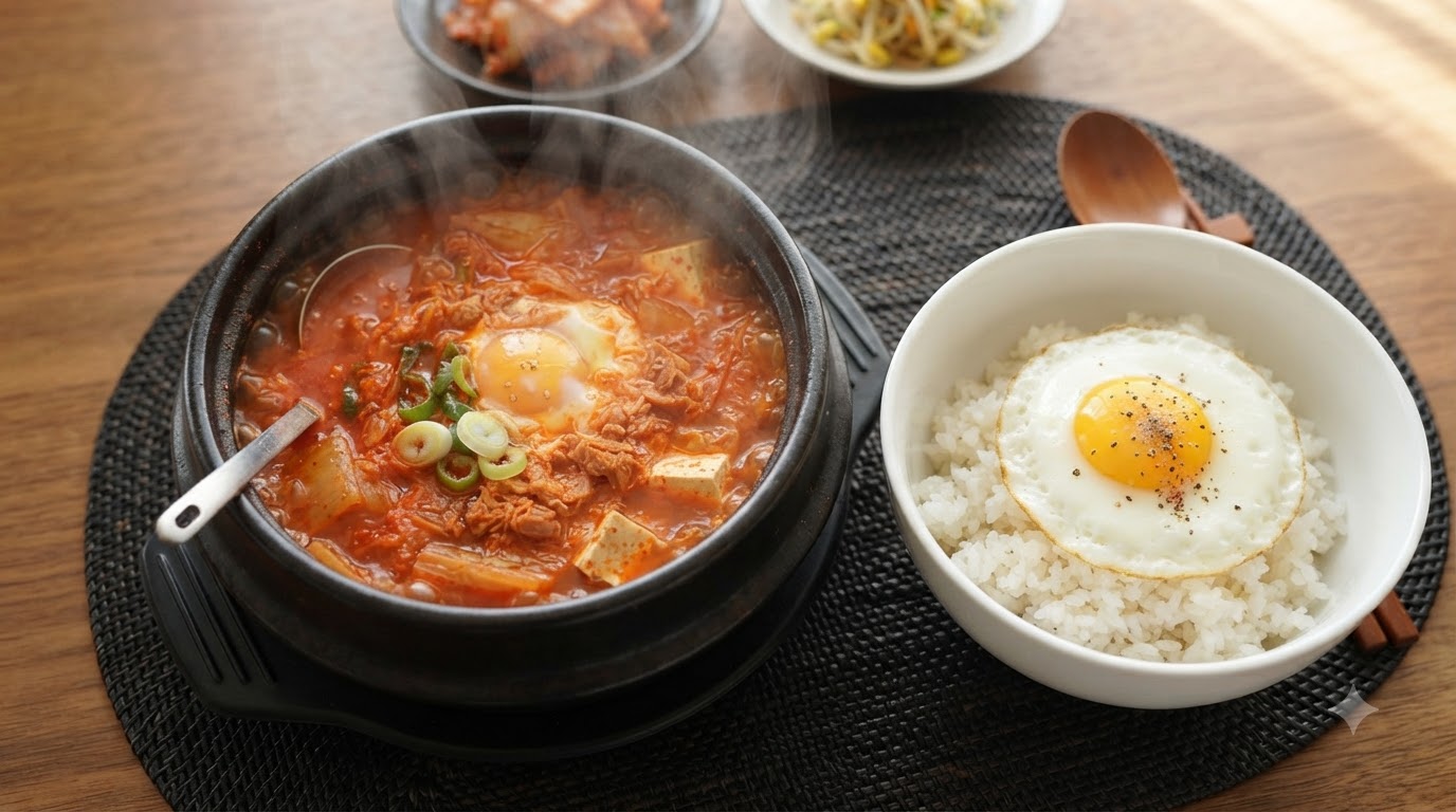 Classica Zuppa Coreana di Kimchi e Tonno (Tuna Kimchi Jjigae)