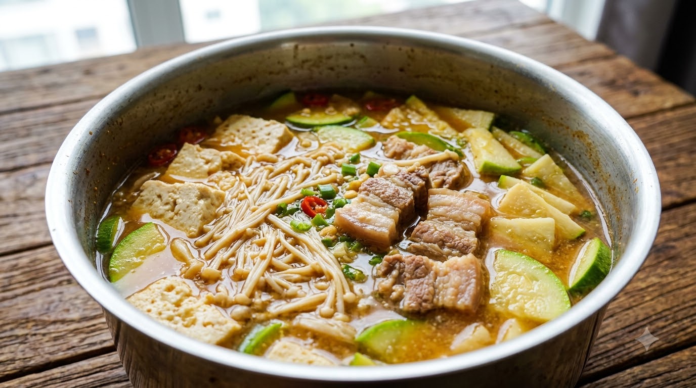 Stufato Coreano di Pasta di Soia Autentico (Doenjang-jjigae)