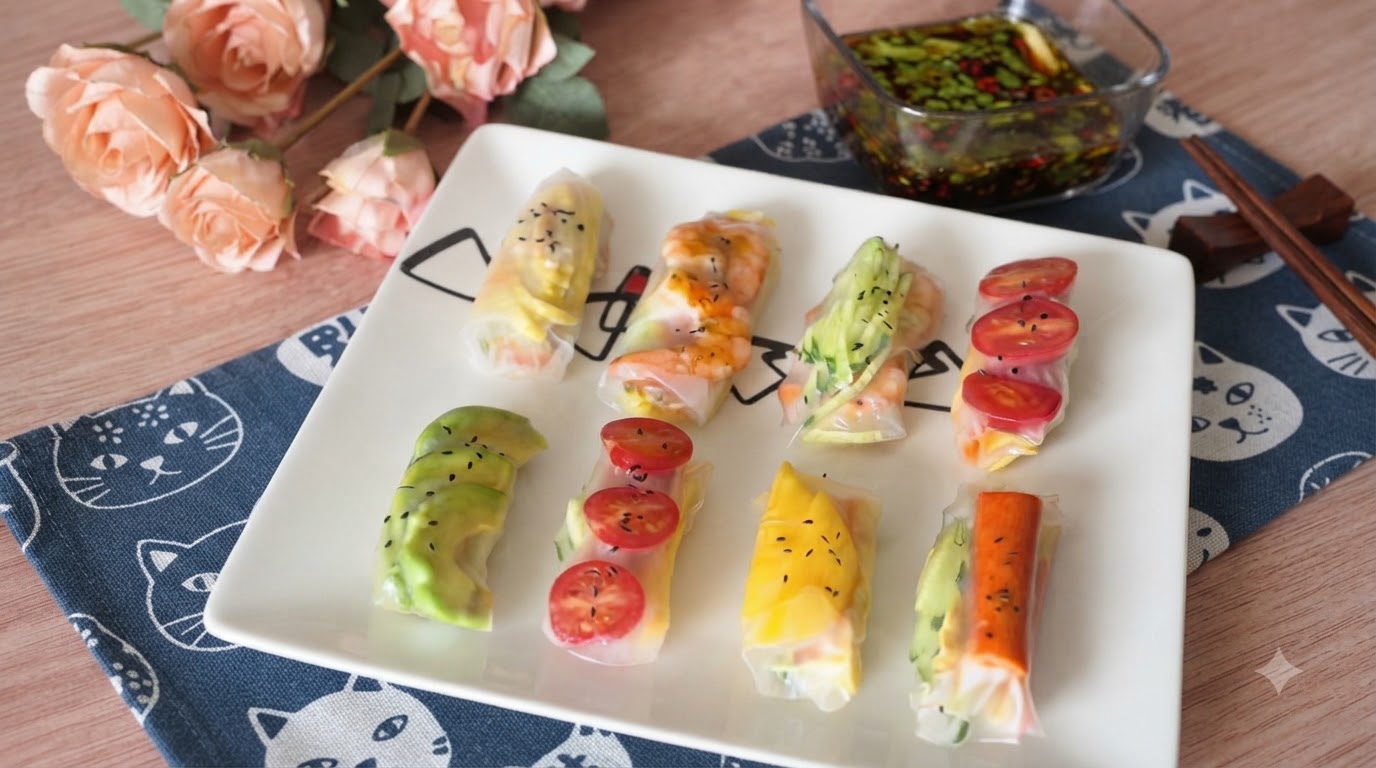 Involtini Primavera Vietnamiti Colorati e Freschi