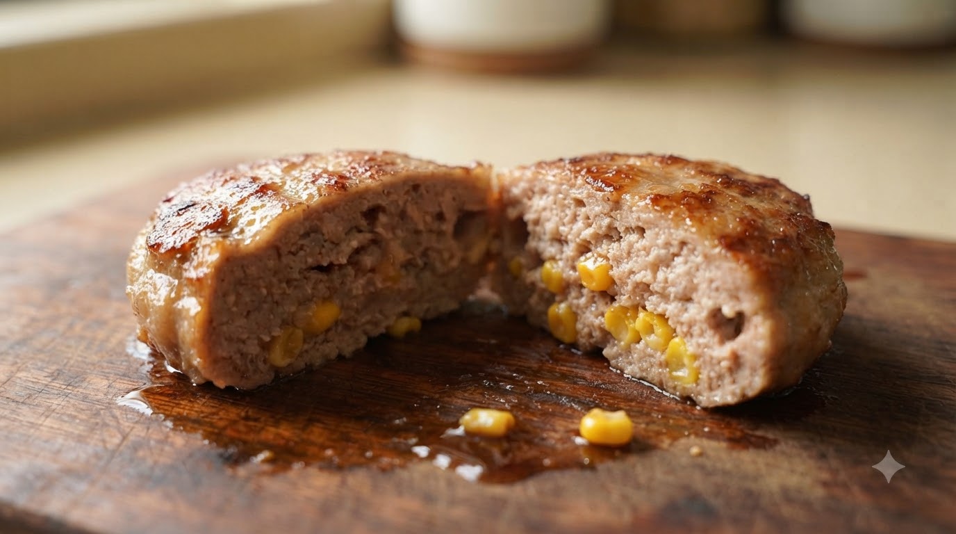 Polpette di Maiale Tedesche Succose con Mais Dolce