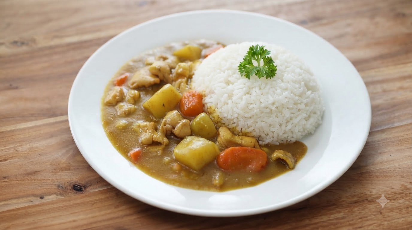 Riso al Curry Giapponese con Pollo