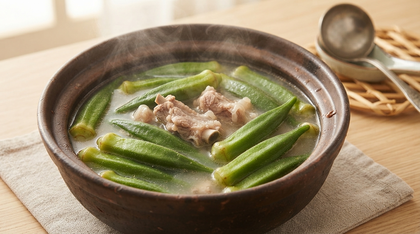 Zuppa Nutriente di Okra e Ossa di Maiale