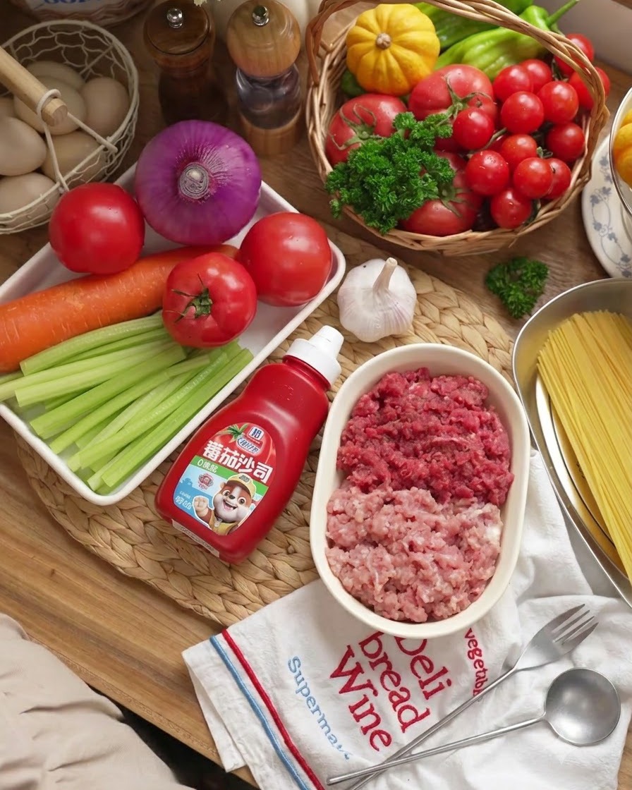 Sedano, carota e cipolla tritati finemente su un tagliere di legno accanto a un coltello.
