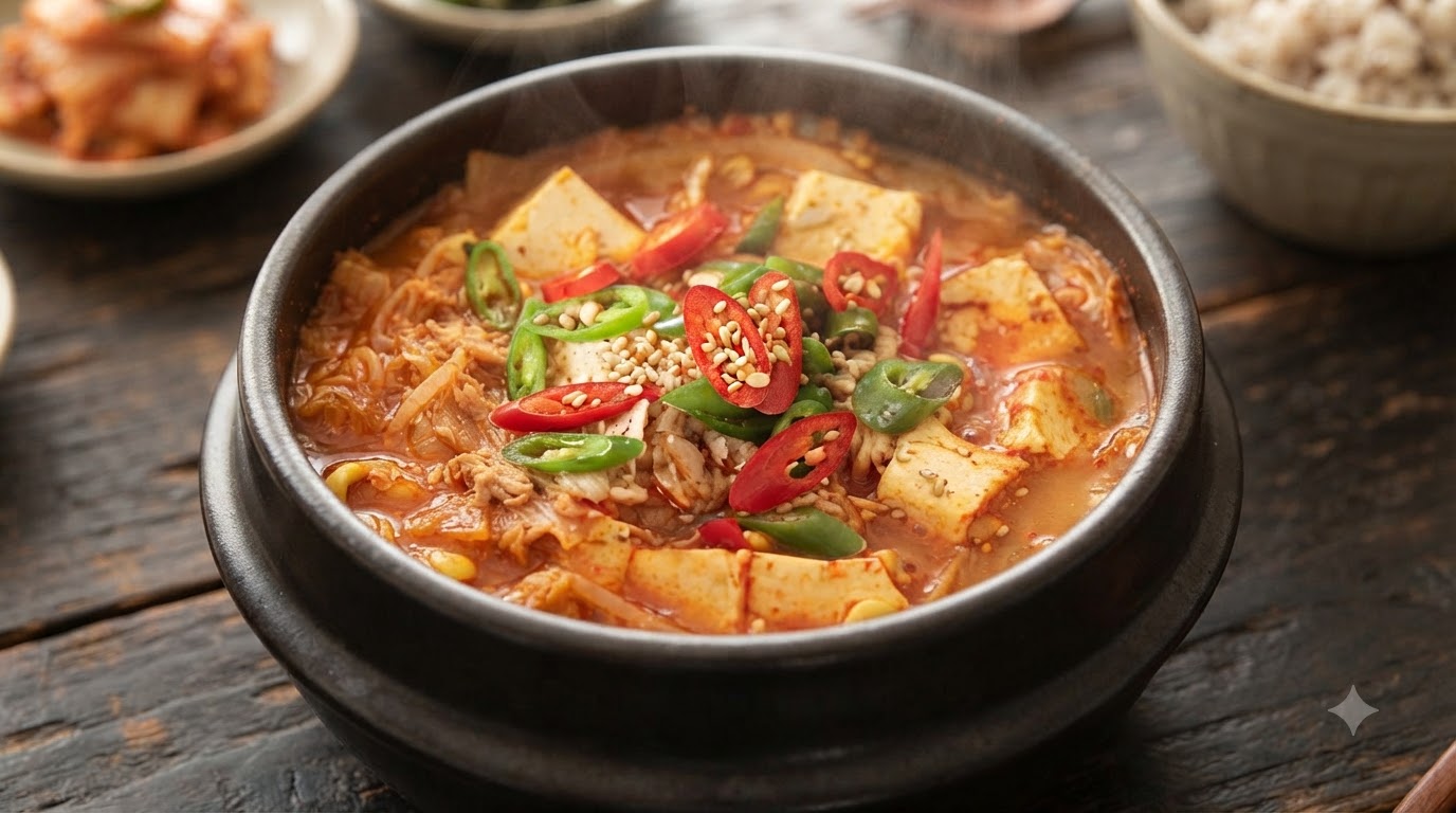 Zuppa di Kimchi, Tonno e Tofu (Kimchi Jjigae)