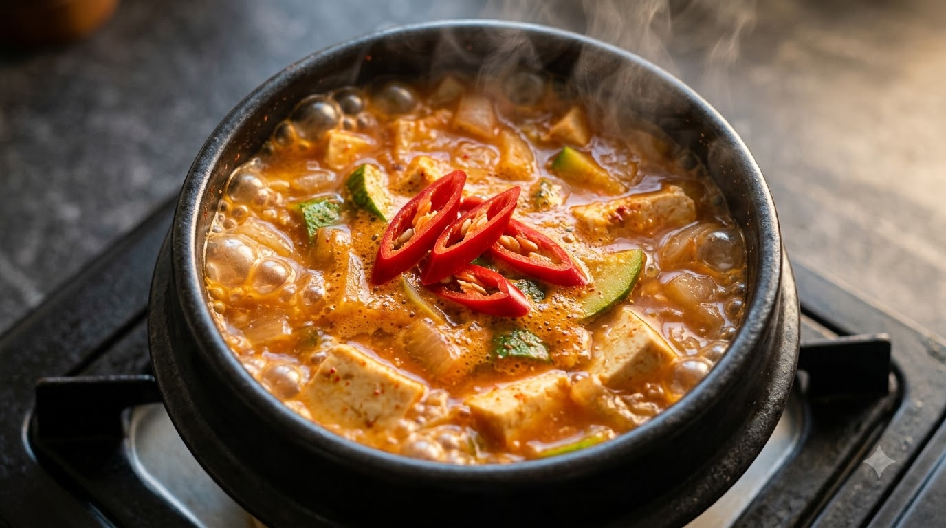 Zuppa Coreana di Pasta di Soia Contro i Postumi (Doenjang Jjigae)