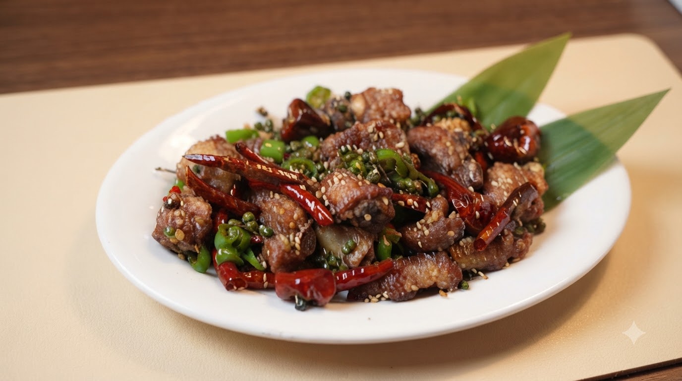 Costine di Maiale Croccanti al Pepe Verde di Sichuan