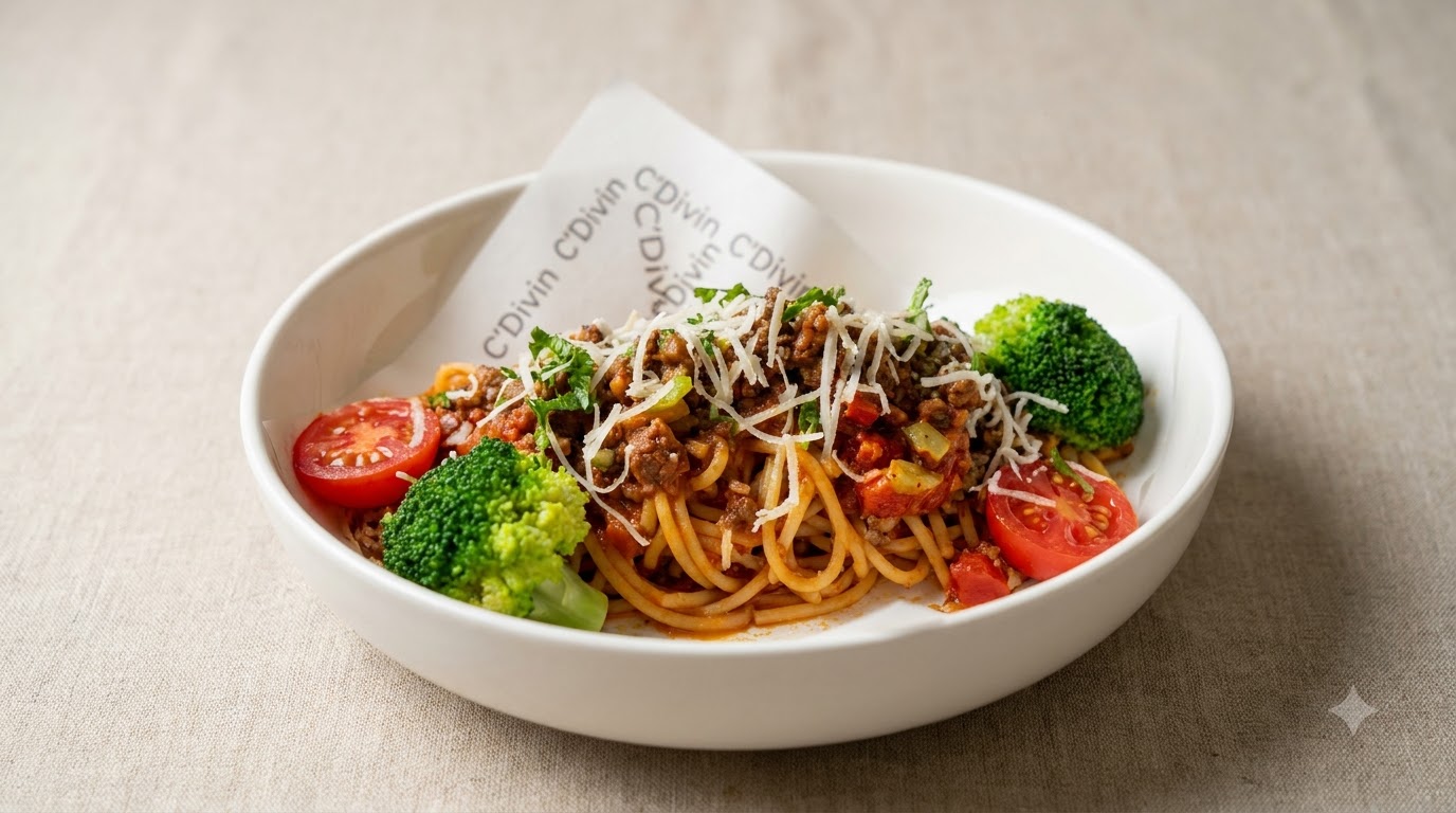 Spaghetti con Salsa di Pomodoro Classica e Pesto Italiano