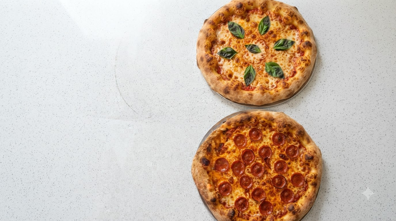 Classica Pizza Italiana Margherita e al Salame