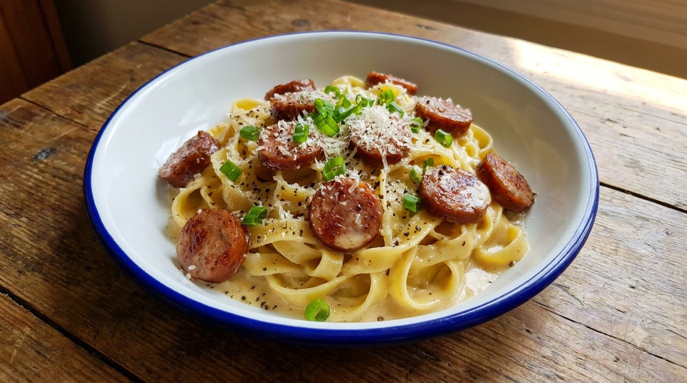 Carbonara di Salsiccia Taiwaneses