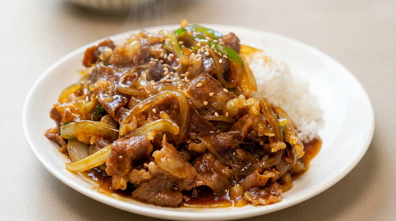 Bowl diriso con manzo alla sukiyaki (Gyudon)