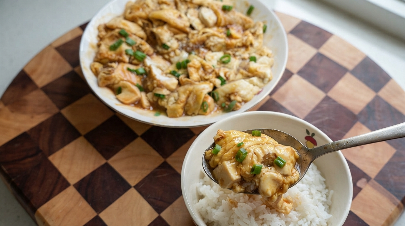 Tofu Morbido con Uova Avvolte