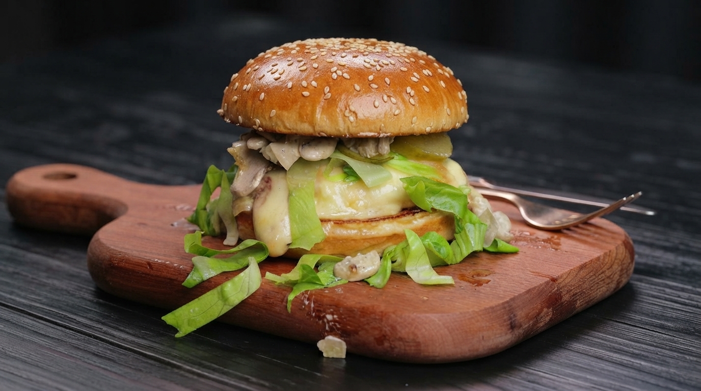 Burger di Wagyu con Funghi e Crema