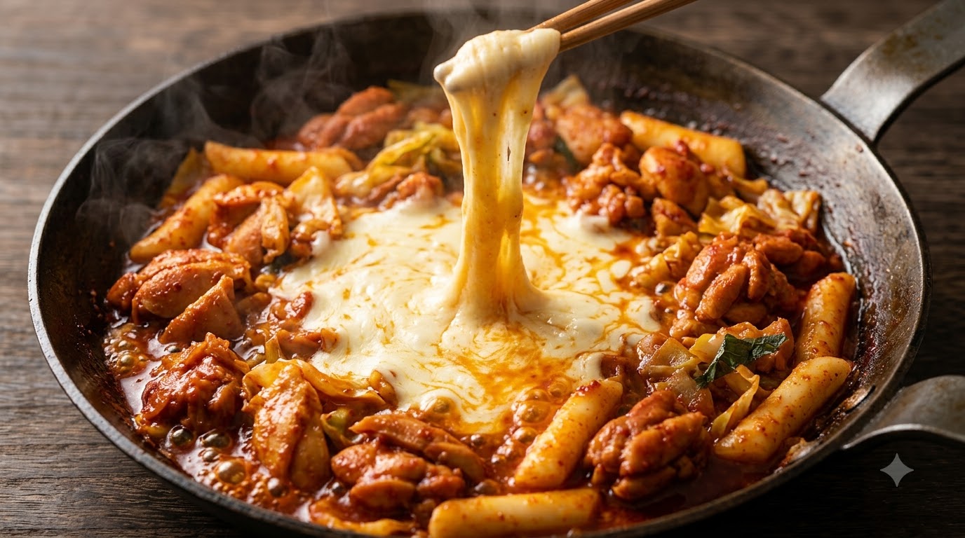 Classico Dak-galbi di Chuncheon con Formaggio Fuso