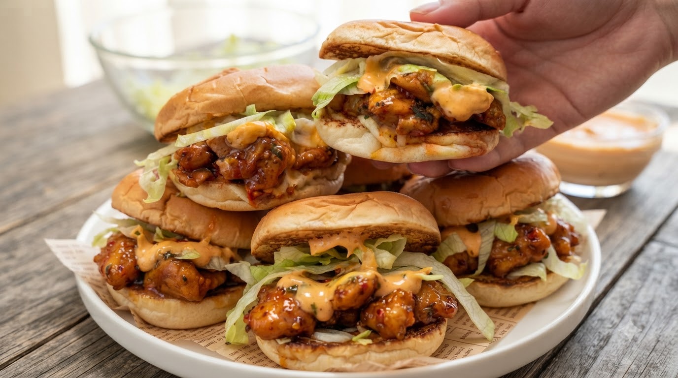 Mini Burger di Pollo Piccanti al Miele